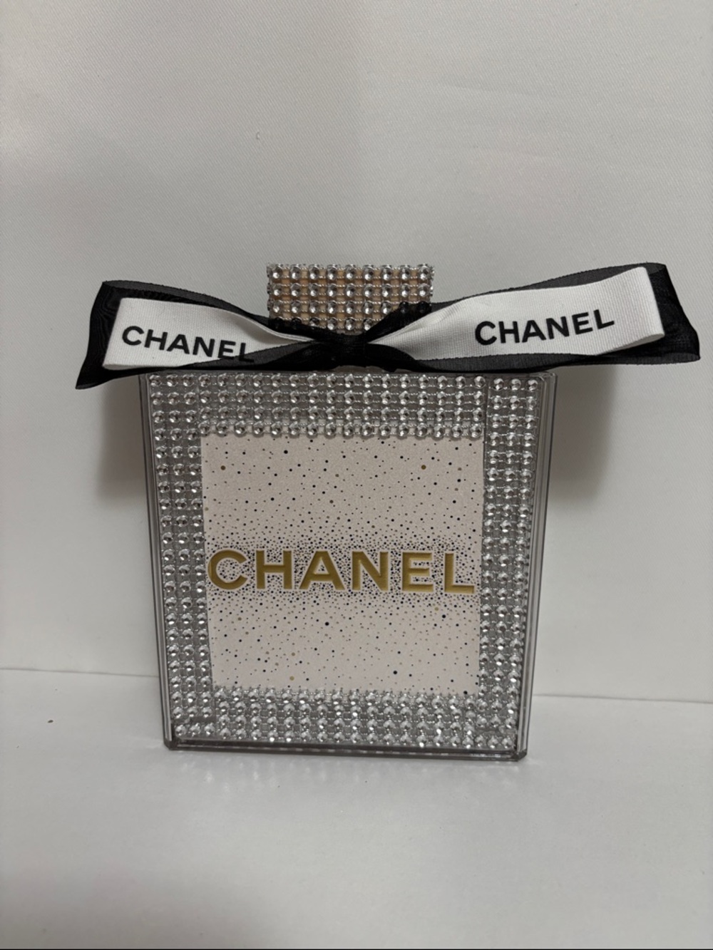 Plastic Clear Chanel Perfume Bottle Clutch